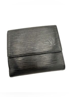 Louis Vuitton Elise Compact Wallet Black Epi Leather Vintage 1992 Authentic